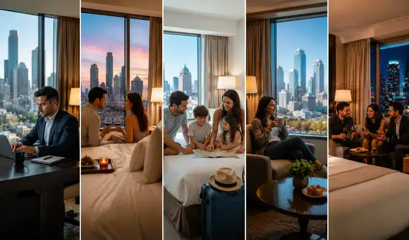 Houston hotels for business travelers, couples, families, solo visitors, and groups with comfortable city-view accommodations.